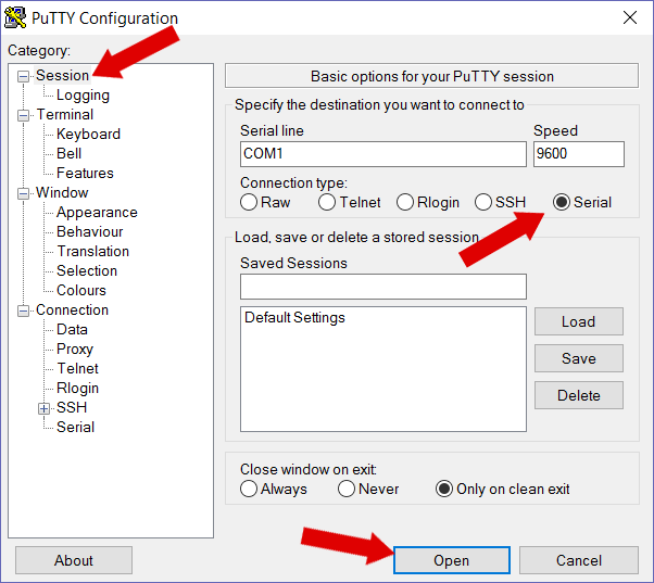 putty unable to open serial port windows 7